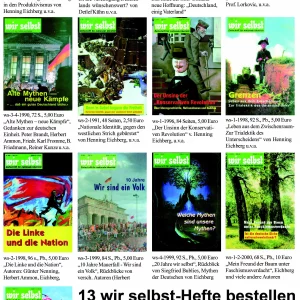 13 WIR SELBST-HEFTE ZUM SONDERPREIS